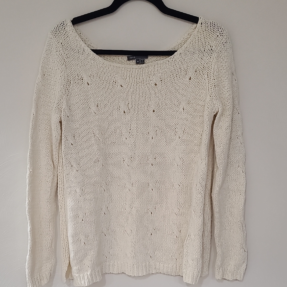 Vince Cable Knit Cotton Blend Sweater Size M